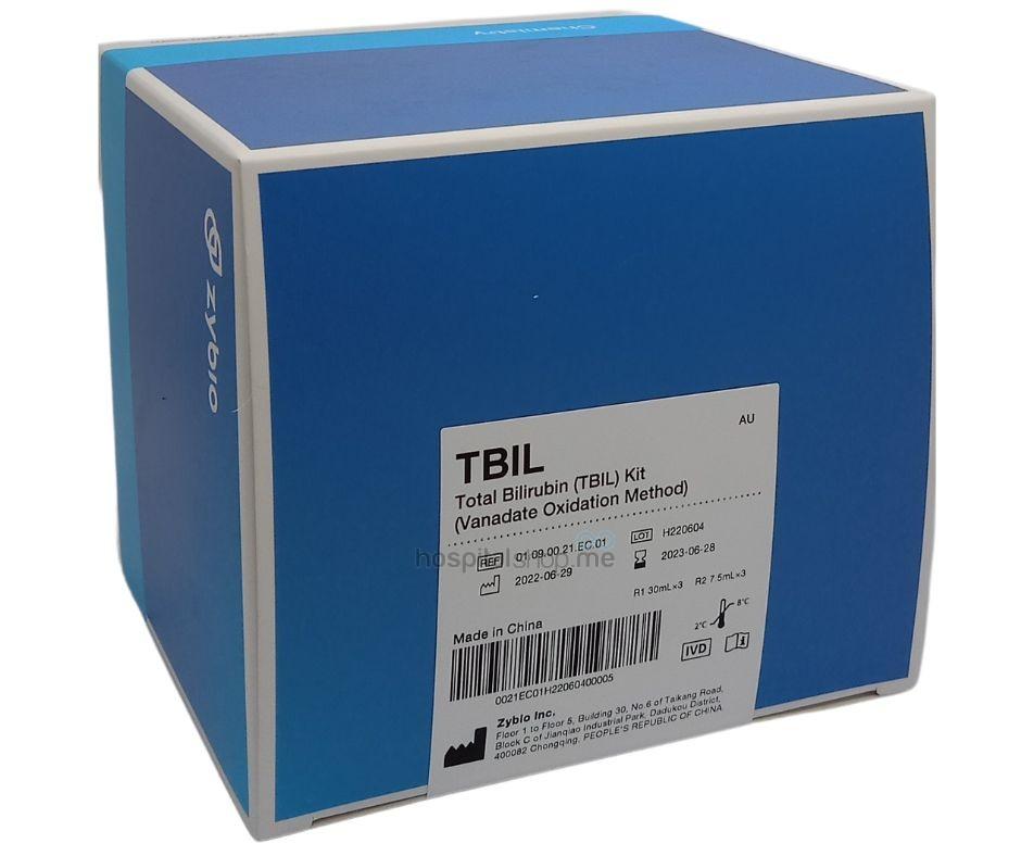 Zybio Total Bilirubin Kit R1:30mlx3 R2:7.5mlx3 ~513 tests TBIL