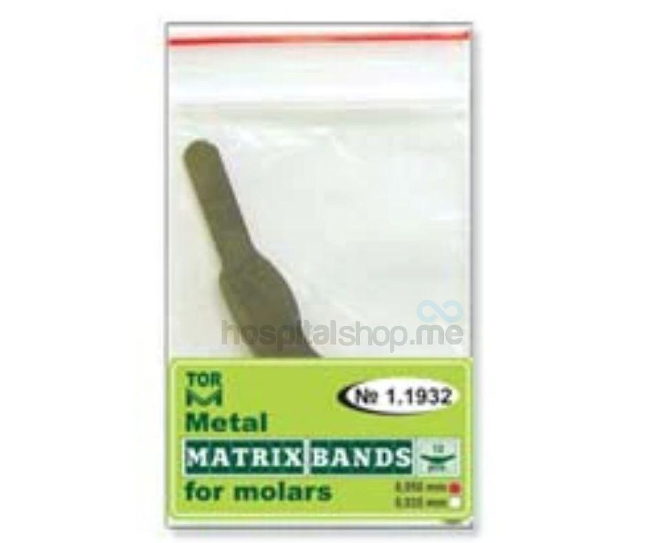 TOR VM Metal Matrices Molar for Ledge Thickness 0.035mm 12Pcs 1.1932(0.035mm)