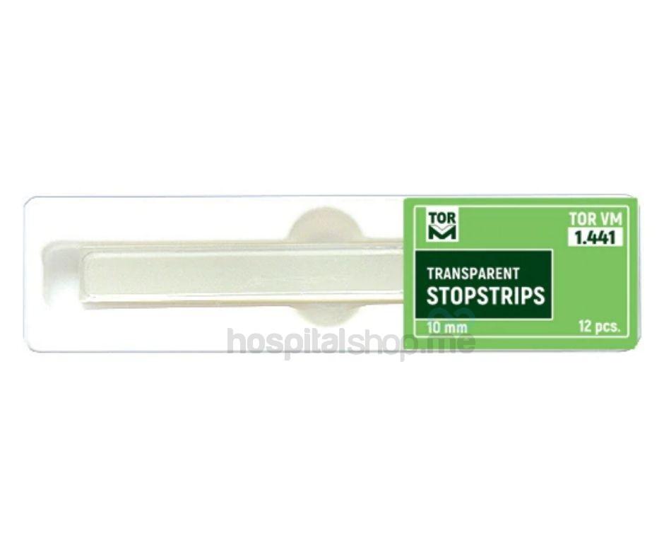 TOR VM Transparent Stop Strips 0.05mm Thick 10mm Wide, 100mm Long 12Pcs