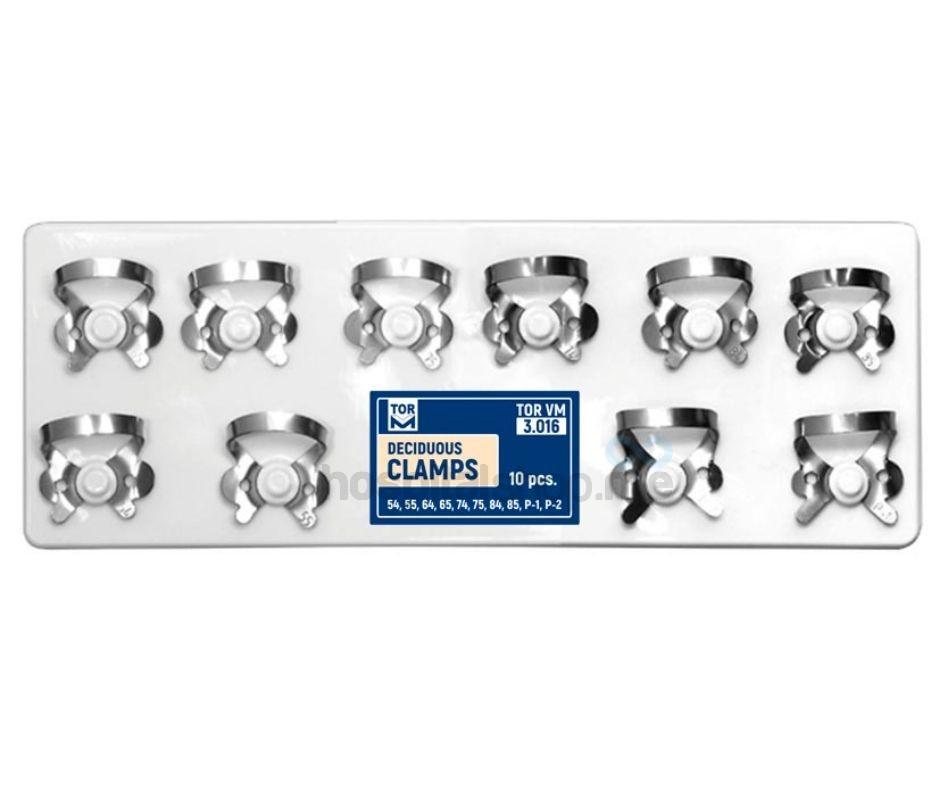 TOR VM Deciduous Rubber Dam Clamps Kit 10pcs 3.016