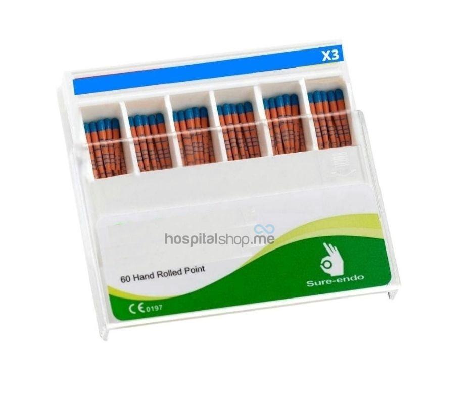 Sure Endo Gutta Percha Points for Protaper Next X3 Blue 60 points